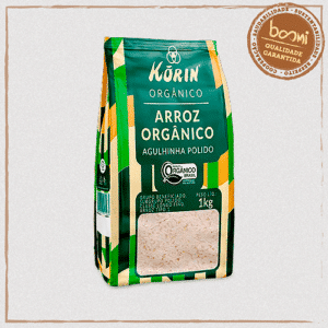 Arroz Agulhinha Tipo 1 Integral Orgânico Korin Pacote 1kg