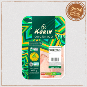Sobrecoxa de Frango Orgânica Sem Antibiótico Korin 600g