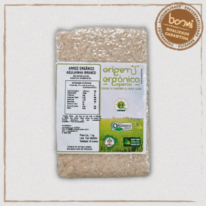 Arroz Agulhinha Longo Branco Vácuo Origem Orgânica 1kg