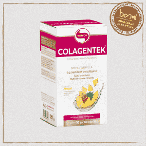 Colagentek Colágeno com Multivitaminas e Minerais Abacaxi 10g Vitafor 10 Sachês