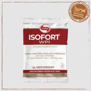 Isofort Whey Protein Isolado Brown Sabor Chocolate Vitafor 30g