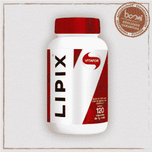 Lipix Óleo de Cártamo com Vitamina E 1g Vitafor 120 Cápsulas