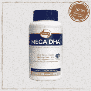 Mega DHA Ômega 3 (50% DHA e 10% EPA) 1000mg Vitafor 120 Cápsulas