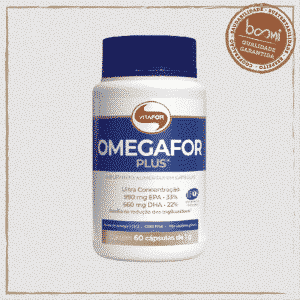 Omegafor Plus Ômega 3 (33% EPA e 22% DHA) 1g Vitafor 60 Cápsulas