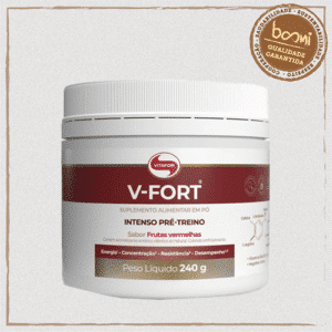 V-Fort Pré Treino com Creatina Frutas Vermelhas Vitafor 240g