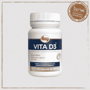 Vita D3 Vitamina D3 2.000UI 500mg Vitafor 30 Cápsulas