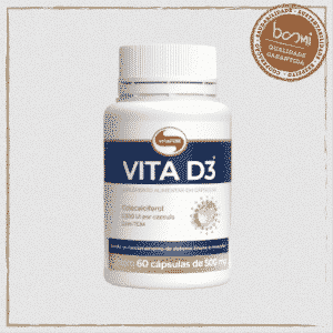 Vita D3 Vitamina D3 2.000UI 500mg Vitafor 60 Cápsulas