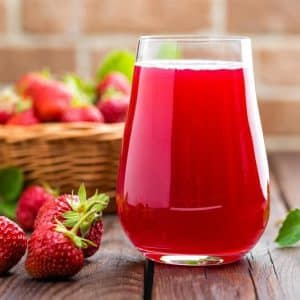 Ingredientes da Receita de Suco Detox de Morango