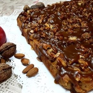 Ingredientes da Receita de Bolo de Maçã Com Crumble de Nozes e Caramelo Salgado