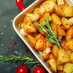 Ingredientes da Receita de Batatas Crocantes Assadas