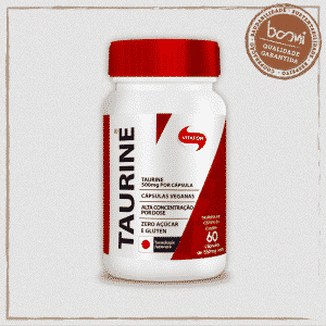 Taurine Aminoácidos 100% L-Taurina 550mg Vitafor 60 Cápsulas