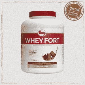 Whey Fort 100% Whey Protein Premium Brown Chocolate Vitafor 1800g