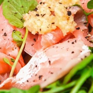 Ingredientes da Receita de Salada de Agrião com Salmão