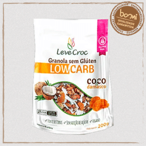 Granola Coco e Damasco Low Carb Sem Glúten Leve Crock 200g