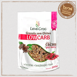 Granola Nibs de Cacau e Goji Berry Low Carb Sem Glúten Leve Crock 200g