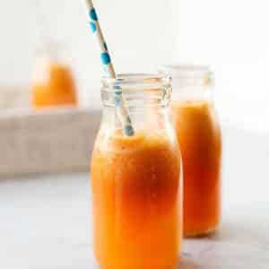 Ingredientes da Receita de Suco de Laranja com Mamão Kids