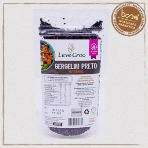 Gergelim Preto Sem Pele Sem Glúten Leve Crock 100g