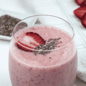 Ingredientes da Receita de Smoothie de Morango com Chia