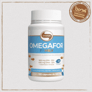 Omegafor Family Ômega 3 (33% EPA e 22% DHA) 500mg Vitafor 120 Cápsulas