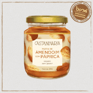 Pasta de Amendoim com Páprica Zero Açúcar Vegana Castanharia 210g 1