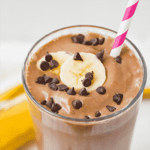 Ingredientes da Receita de Smoothie de Banana e Chocolate