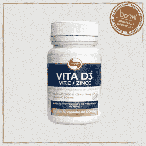 Vitamina D3 + C + Zinco 1g Vitafor 30 Cápsulas