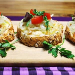 Receita de Bruschetta de bacalhau