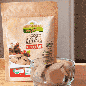 Biscoito Assado de Chocolate Orgânico Alimentar 80g 2