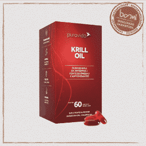 Krill Oil Óleo de Krill 500mg Puravida 60 Cápsulas