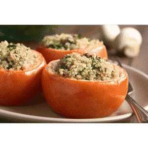 Receita de Tomates Recheados com Quinoa Real