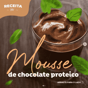 receita de mousse de chocolate proteico