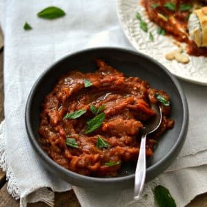 receita de molho de berinjela com tomate