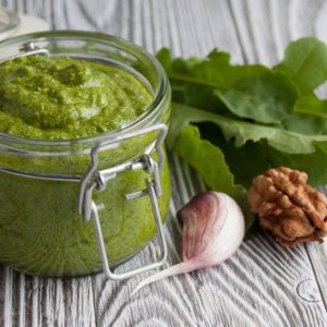 receita de molho pesto de rúcula