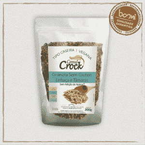 Granola de Aveia, Linhaça e Tâmara Zero Açúcar Sem Glúten Leve Crock