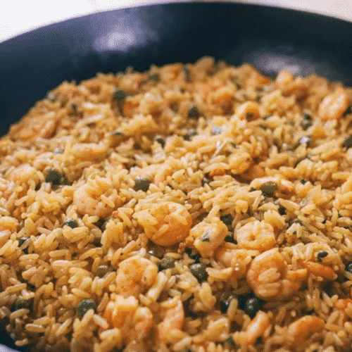 Receita de arroz de camarão