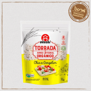 Torrada de Arroz Integral com Chia e Gergelim Orgânica Okoshi 75g