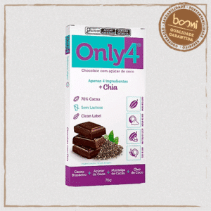 Chocolate 70% Cacau com Chia Only4 70G