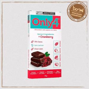 Chocolate 70% Cacau com Cranberry Only4 70G