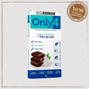 Chocolate 70% Cacau com Flor de Sal Only4 70G