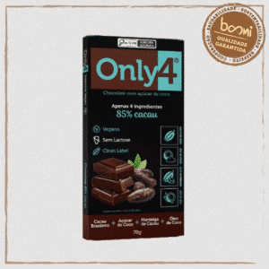 Chocolate 85% Cacau Sem Lactose Vegano Only4 70G