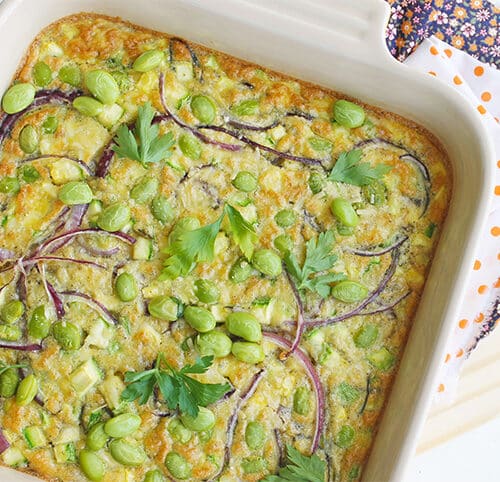 Receita de Omelete de Forno com Edamame