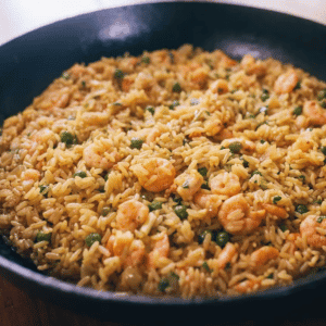 Ingredientes de Arroz com camarão