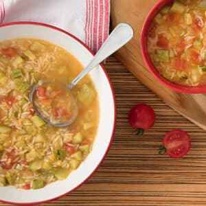 Ingredientes da Receita de Sopa de Abobrinha com Arroz