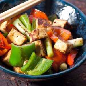 Ingredientes da Receita de Tofu com Tomate e Pimentão