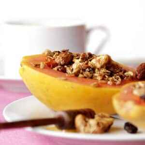 Ingredientes da Receita de Mamão com granola