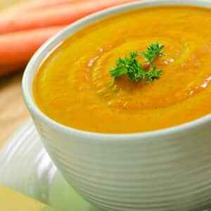Ingredientes da Receita de Sopa de Cenoura com Gengibre e Missô