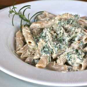 Ingredientes da Receita de Penne Integral com Molho de Espinafre