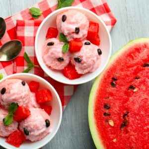 Ingredientes da Receita de Sorvete de Melancia e Iogurte
