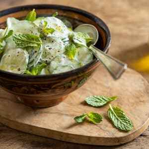 Ingredientes da Receita de Salada de Pepino com Uva