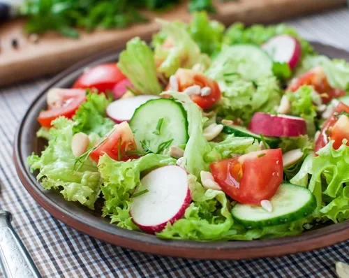 Salada com Pepino e Hortelã